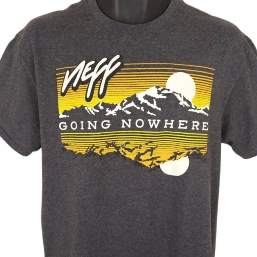 Neff Going Nowhere T Shirt Mens Size Medium Gray Outdoors Nature Tee